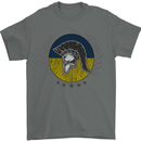 Ukraine Bodybuilding Flag Gym Training Spartan Mens T-Shirt 100% Cotton Charcoal