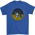 Ukraine Bodybuilding Flag Gym Training Spartan Mens T-Shirt 100% Cotton Royal Blue