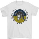 Ukraine Bodybuilding Flag Gym Training Spartan Mens T-Shirt 100% Cotton White