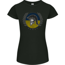 Ukraine Bodybuilding Flag Gym Training Spartan Womens Petite Cut T-Shirt Black