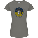 Ukraine Bodybuilding Flag Gym Training Spartan Womens Petite Cut T-Shirt Charcoal