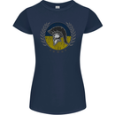 Ukraine Bodybuilding Flag Gym Training Spartan Womens Petite Cut T-Shirt Navy Blue