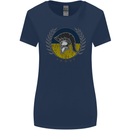 Ukraine Bodybuilding Flag Gym Training Spartan Womens Wider Cut T-Shirt Navy Blue