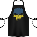 Ukraine Skull Gym Bodybuilding Biker Cotton Apron 100% Organic Black