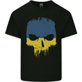 Ukraine Skull Gym Bodybuilding Biker Kids T-Shirt Childrens Black