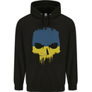 Ukraine Skull Gym Bodybuilding Biker Mens 80% Cotton Hoodie Black