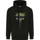 Ukraine Skull Gym Training Bodybuilding Childrens Kids Hoodie Black