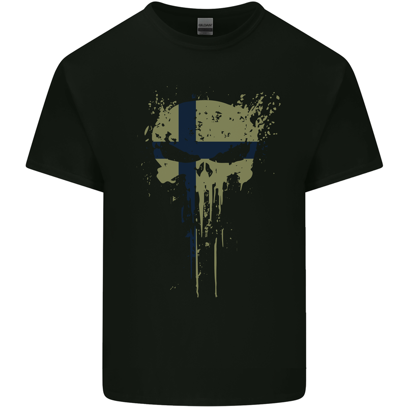 Ukraine Skull Gym Training Bodybuilding Kids T-Shirt Childrens Black