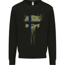 Ukraine Skull Gym Training Bodybuilding Mens Sweatshirt Jumper Black