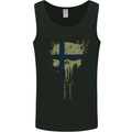 Ukraine Skull Gym Training Bodybuilding Mens Vest Tank Top Black