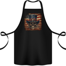 Uncle Sam Skull With USA Flag Fantasy America Cotton Apron 100% Organic Black