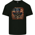 Uncle Sam Skull With USA Flag Fantasy America Kids T-Shirt Childrens Black