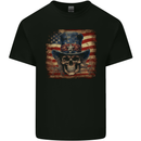 Uncle Sam Skull With USA Flag Fantasy America Kids T-Shirt Childrens Black