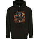 Uncle Sam Skull With USA Flag Fantasy America Mens 80% Cotton Hoodie Black