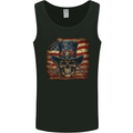 Uncle Sam Skull With USA Flag Fantasy America Mens Vest Tank Top Black