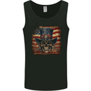 Uncle Sam Skull With USA Flag Fantasy America Mens Vest Tank Top Black