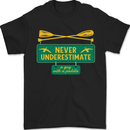 Underestimate Guy & Paddle Funny Kayaking Kayak Mens T-Shirt 100% Cotton Black
