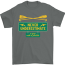 Underestimate Guy & Paddle Funny Kayaking Kayak Mens T-Shirt 100% Cotton Charcoal