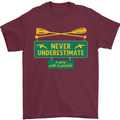 Underestimate Guy & Paddle Funny Kayaking Kayak Mens T-Shirt 100% Cotton Maroon