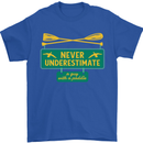 Underestimate Guy & Paddle Funny Kayaking Kayak Mens T-Shirt 100% Cotton Royal Blue
