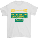 Underestimate Guy & Paddle Funny Kayaking Kayak Mens T-Shirt 100% Cotton White