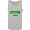 Underestimate Guy & Paddle Funny Kayaking Kayak Mens Vest Tank Top Sports Grey
