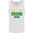Underestimate Guy & Paddle Funny Kayaking Kayak Mens Vest Tank Top White