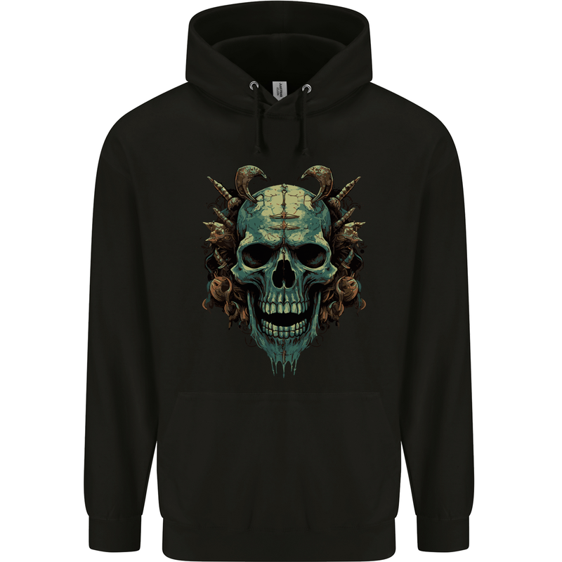 Underworld Devil Skull Demon Satan Mens 80% Cotton Hoodie Black