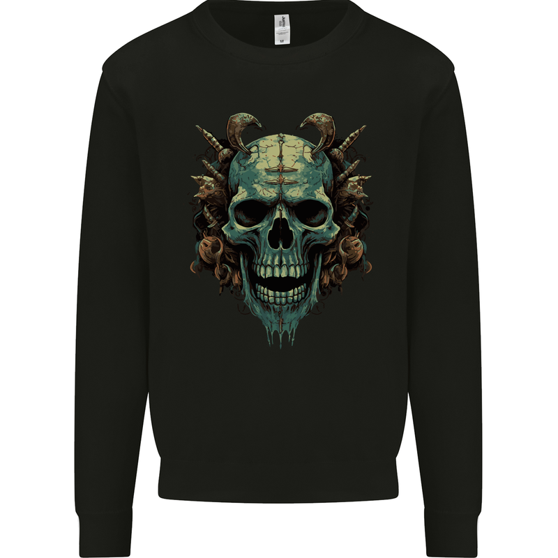 Underworld Devil Skull Demon Satan Mens Sweatshirt Jumper Black