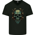 Underworld Devil Skull Demon Satan Mens V-Neck Cotton T-Shirt Black