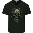 Underworld Devil Skull Demon Satan Mens V-Neck Cotton T-Shirt Black