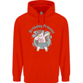 Unicorn Birthday Princess 4th 5th 6th 7th 8th Childrens Kids Hoodie Bright Red