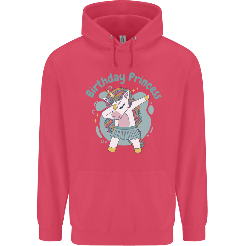 Unicorn Birthday Princess 4th 5th 6th 7th 8th Childrens Kids Hoodie Heliconia