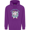 Unicorn Birthday Princess 4th 5th 6th 7th 8th Childrens Kids Hoodie Purple