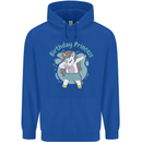 Unicorn Birthday Princess 4th 5th 6th 7th 8th Childrens Kids Hoodie Royal Blue