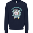 Unicorn Birthday Princess 4th 5th 6th 7th 8th Kids Sweatshirt Jumper Navy Blue