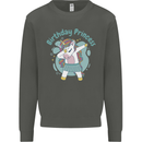 Unicorn Birthday Princess 4th 5th 6th 7th 8th Kids Sweatshirt Jumper Storm Grey