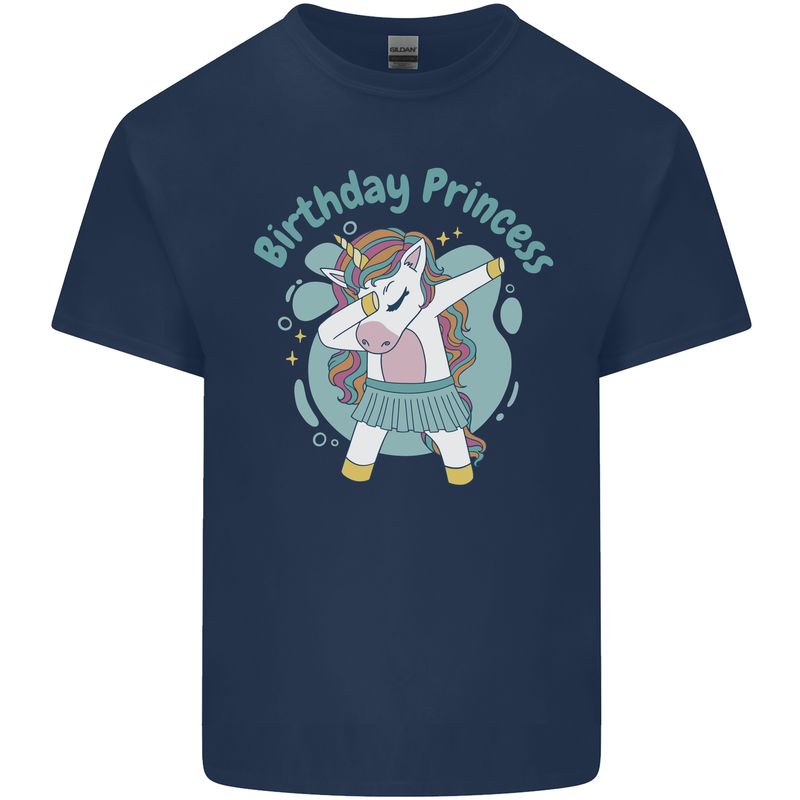 Unicorn Birthday Princess 4th 5th 6th 7th 8th Kids T-Shirt Childrens Navy Blue