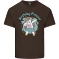 Unicorn Birthday Princess 4th 5th 6th 7th 8th Mens Cotton T-Shirt Tee Top Dark Chocolate