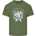 Unicorn Birthday Princess 4th 5th 6th 7th 8th Mens Cotton T-Shirt Tee Top Military Green