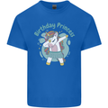 Unicorn Birthday Princess 4th 5th 6th 7th 8th Mens Cotton T-Shirt Tee Top Royal Blue
