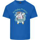 Unicorn Birthday Princess 4th 5th 6th 7th 8th Mens Cotton T-Shirt Tee Top Royal Blue