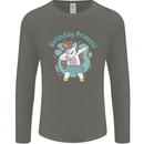 Unicorn Birthday Princess 4th 5th 6th 7th 8th Mens Long Sleeve T-Shirt Charcoal