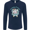 Unicorn Birthday Princess 4th 5th 6th 7th 8th Mens Long Sleeve T-Shirt Navy Blue