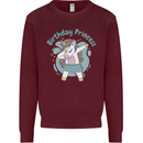 Unicorn Birthday Princess 4th 5th 6th 7th 8th Mens Sweatshirt Jumper Maroon