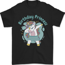 Unicorn Birthday Princess 4th 5th 6th 7th 8th Mens T-Shirt 100% Cotton Black