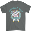 Unicorn Birthday Princess 4th 5th 6th 7th 8th Mens T-Shirt 100% Cotton Charcoal
