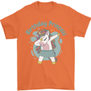 Unicorn Birthday Princess 4th 5th 6th 7th 8th Mens T-Shirt 100% Cotton Orange