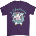 Unicorn Birthday Princess 4th 5th 6th 7th 8th Mens T-Shirt 100% Cotton Purple