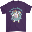 Unicorn Birthday Princess 4th 5th 6th 7th 8th Mens T-Shirt 100% Cotton Purple